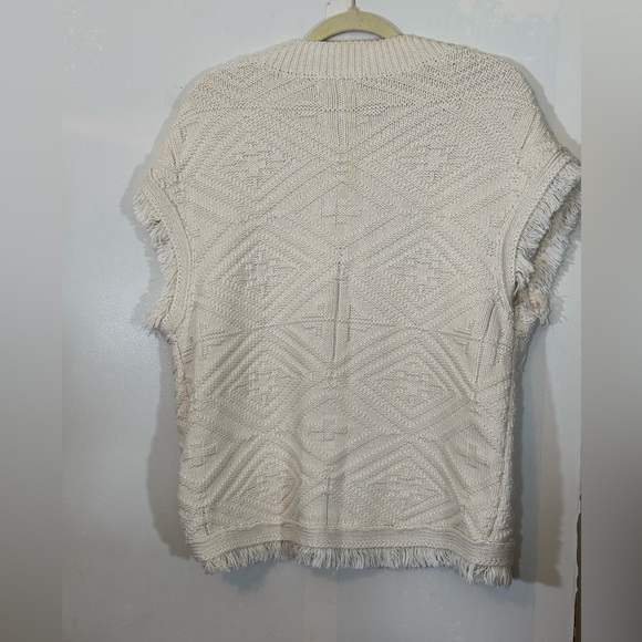 Banana Republic Heritage V-Pattern Sweater Vest Fringe Trim - Picture 12 of 14